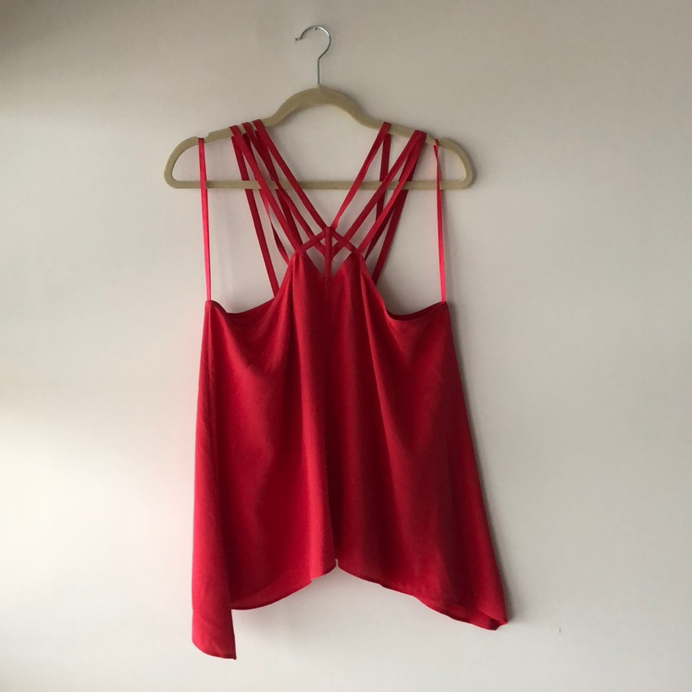 Red silk BCBGMAXAZRIA TOP